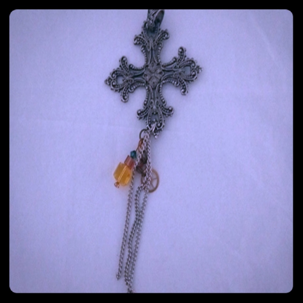 Large decorative cross charm